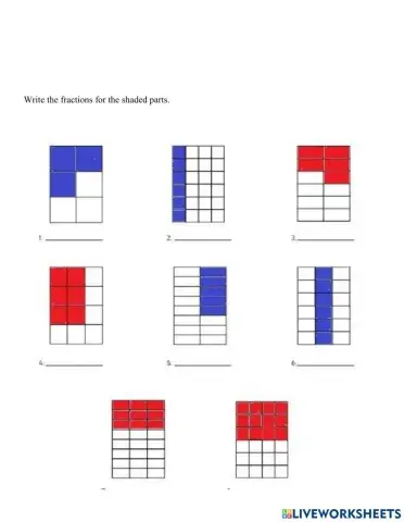 Introduction to fractions with shapes