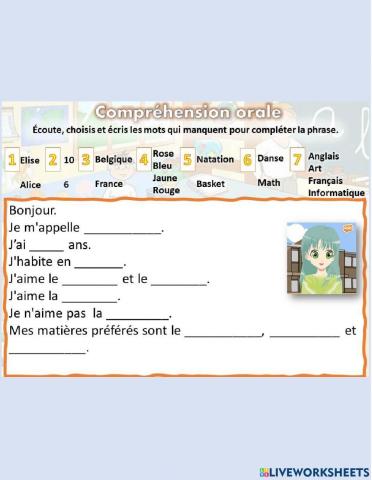 Comprèhension orale