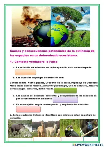 Especies en peligro de extinción