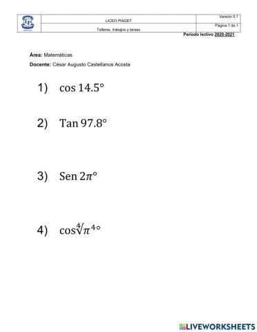 Inversas trigonométricas