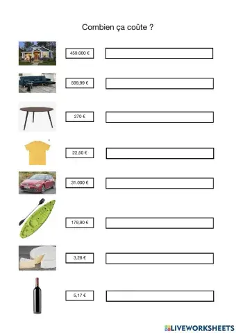 Combien ça coûte ?