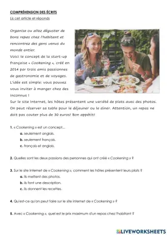 Compréhension des écrits