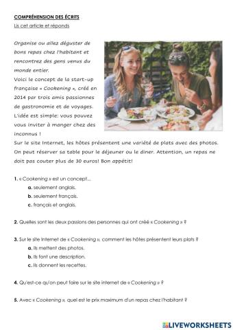 Compréhension des écrits