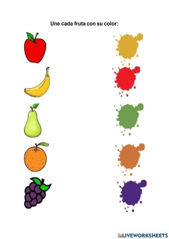 Los colores y frutas
