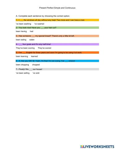 Present Perfect Simple or Continuous?