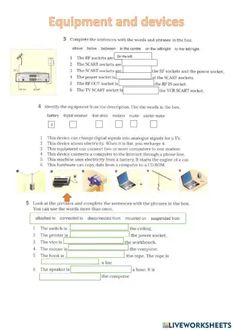 Equipment and devices