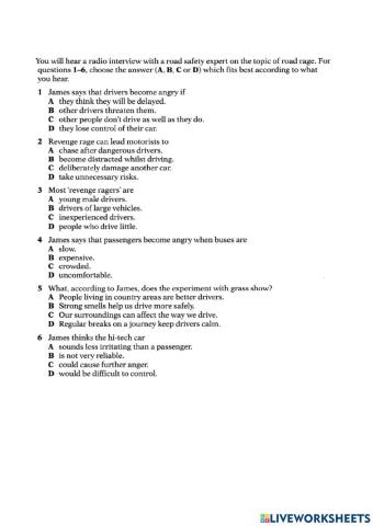 C1 Listening about travelling