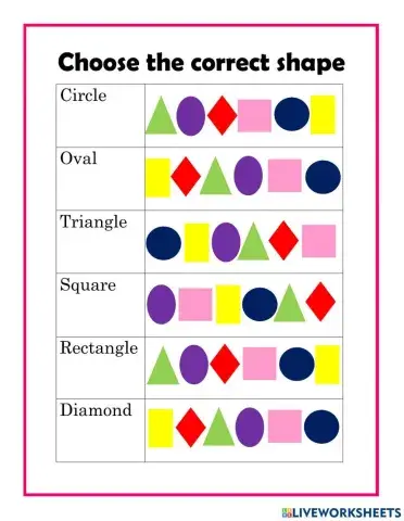 Ficha interactiva geometric shapes