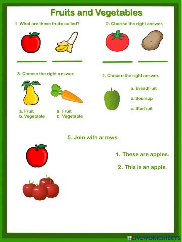 Fruits and Vegetables