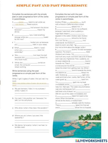 Simple past and Past progressivP