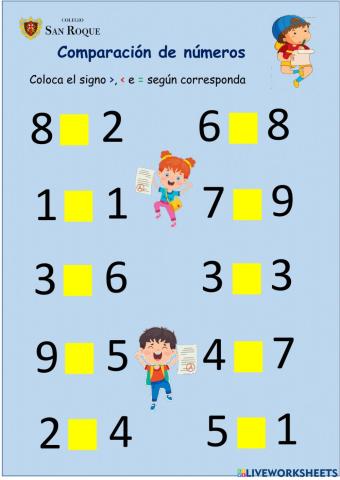 Comparación de números
