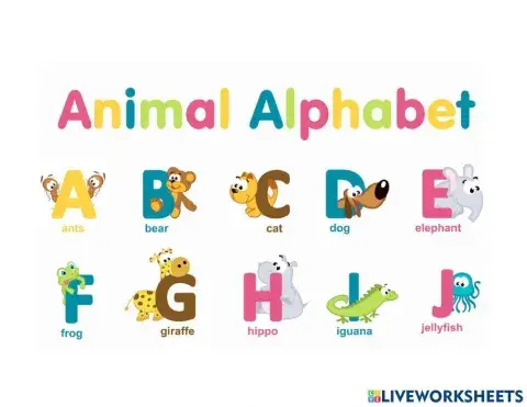 Listen and repeat: Animal alphabet