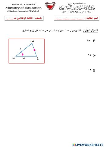 المستقيمات المتوازية