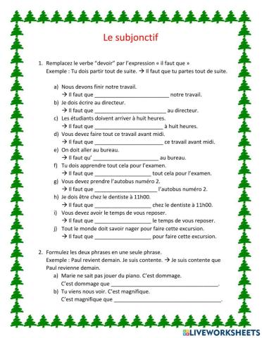 Le subjonctif