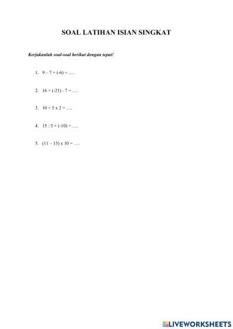 Operasi Hitung Campuran