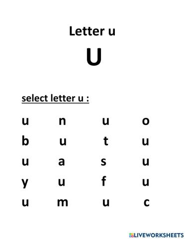 Lowercase letters