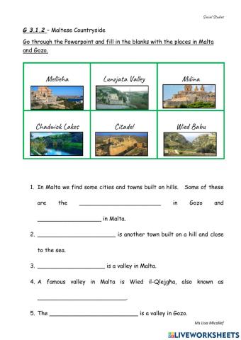 Places in Malta & Gozo