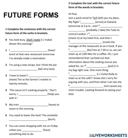 Future forms Variant 1