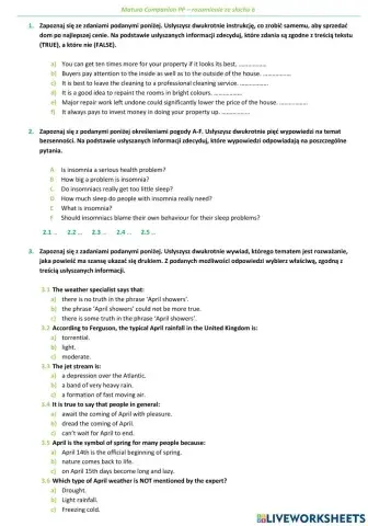 Matura Companion PP - rozumienie ze słuchu 6