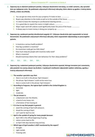 Matura Companion PP - rozumienie ze słuchu 6