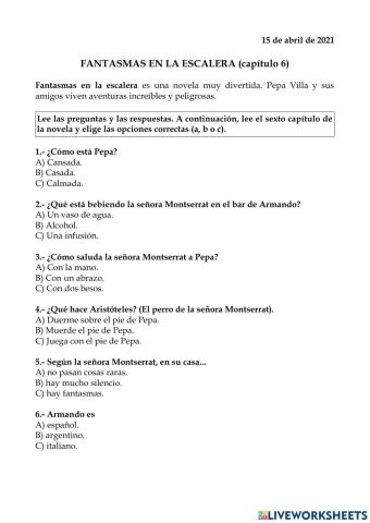 Fantasmas en la escalera Capítulo 6