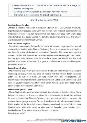 Stadtkinder aus aller Welt