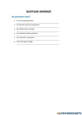 Gustuak adierazi