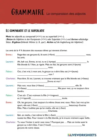 Fdt La comparaison des adjectifs (F8)