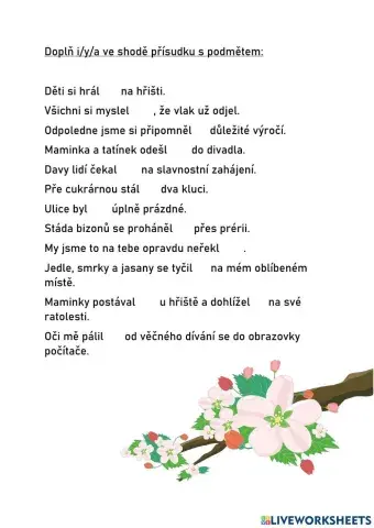 Shoda přísudku s podmětem