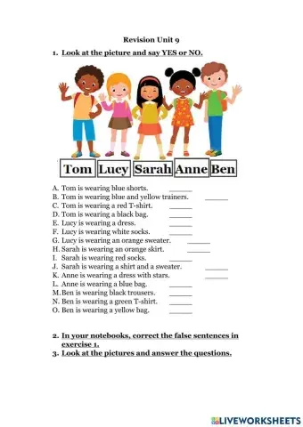 Revision Unit 9 Kid's Box 2 Updated Second Edition
