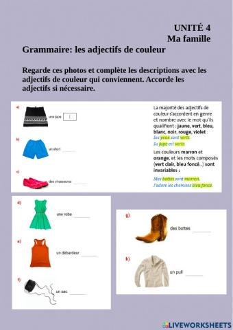Grammaire couleurs