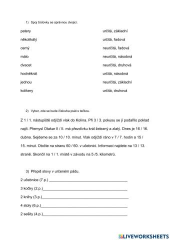 Skloňování číslovek