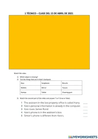 Possessive adjectives