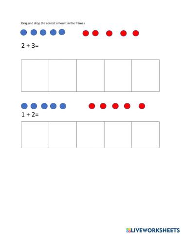 Addition using five frame