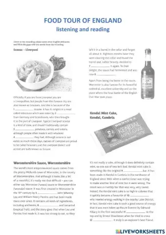 Food tour of England