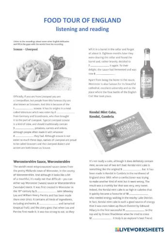 Food tour of England