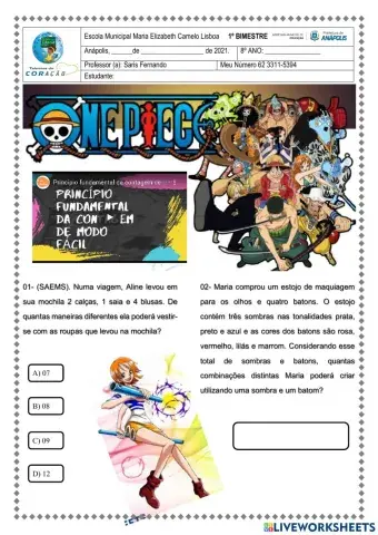 Princípio Fundamental da Contagem