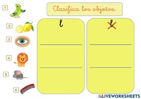 Reconocimiento auditivo letra L