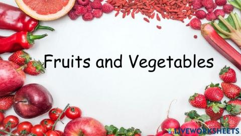 Learning Fruits and Vegetables