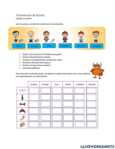 Comprensión de lectura