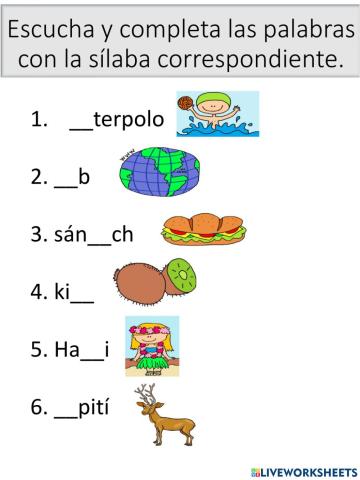 Vocabulario de la Ww