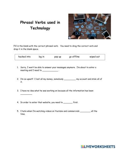 Phrasal Verbs used in Technology