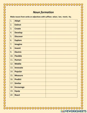 Noun formation