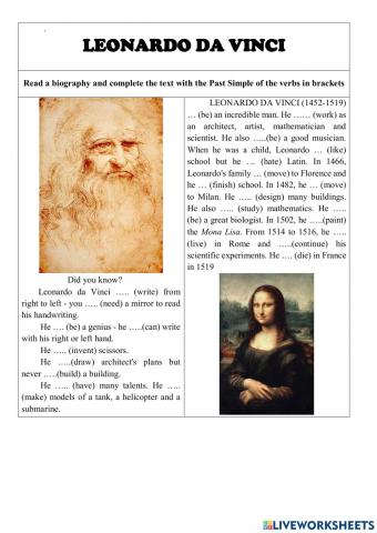 Famous person. Past Simple