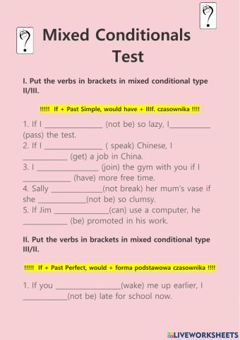 Mixed Conditionals Test