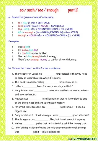 So - such - too - enough - part 2