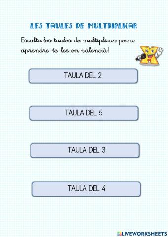 Taules multiplicar