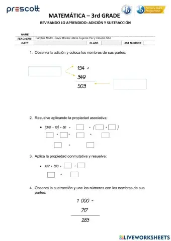 Adición y sustracción