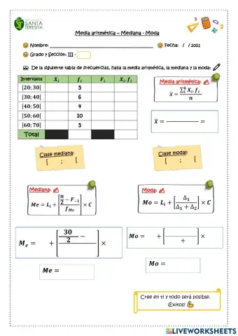 Medidas de tendencia central