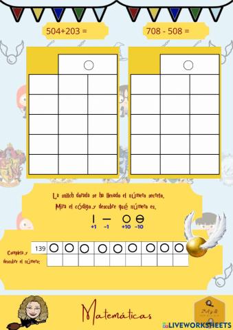 Suma y resta centenas ABN rejilla (IV)